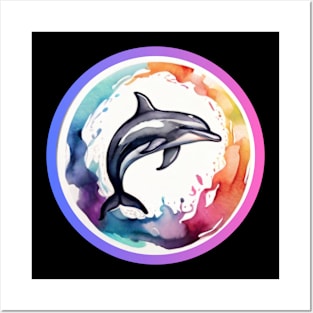 Dolphin Art Gift, Animal design, Dolphin Gift, Posters and Art